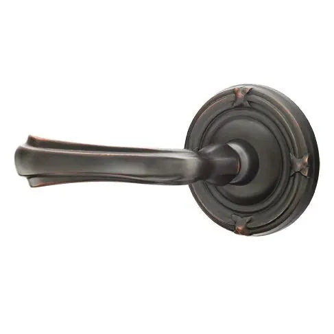 Emtek Wembley Lever with Ribbon and Reed Rose by Emtek