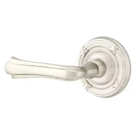 Emtek Wembley Lever with Ribbon and Reed Rose by Emtek
