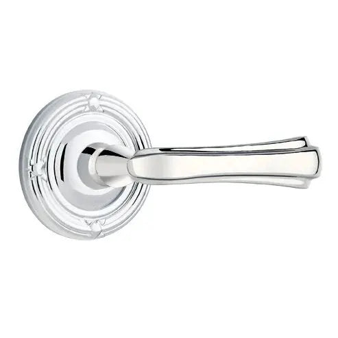 Emtek Wembley Lever with Ribbon and Reed Rose by Emtek