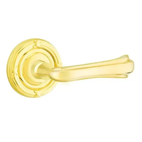 Emtek Wembley Lever with Ribbon and Reed Rose by Emtek