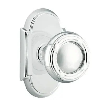 Emtek Ribbon and Reed Knob with #8 Rose by Emtek