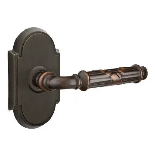 Emtek Ribbon and Reed Lever with #8 Rose by Emtek