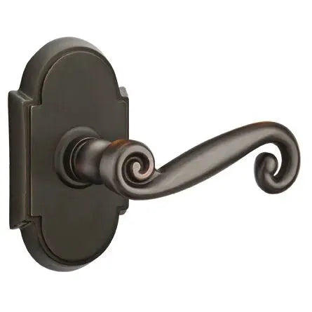 Emtek Rustic Door Lever with #8 Rose by Emtek