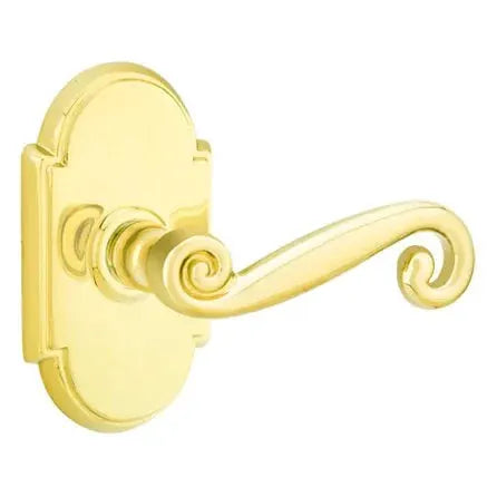 Emtek Rustic Door Lever with #8 Rose by Emtek