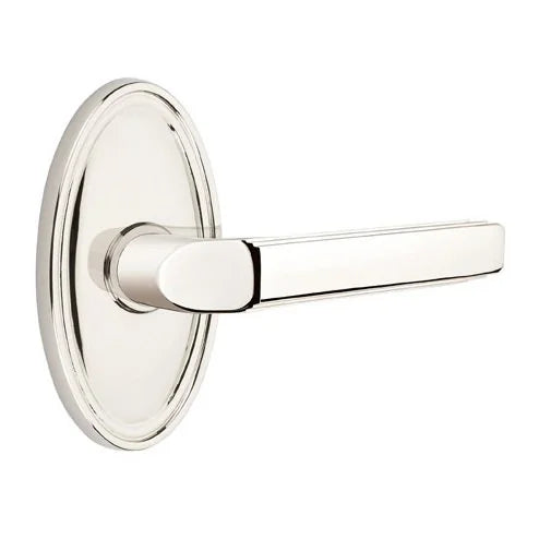 Emtek Milano Door Lever with Oval Rose by Emtek
