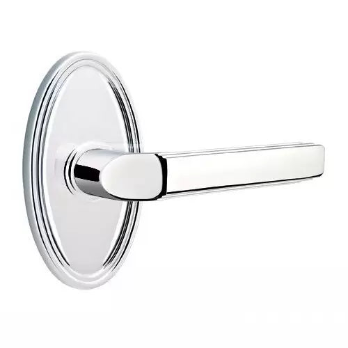 Emtek Milano Door Lever with Oval Rose by Emtek