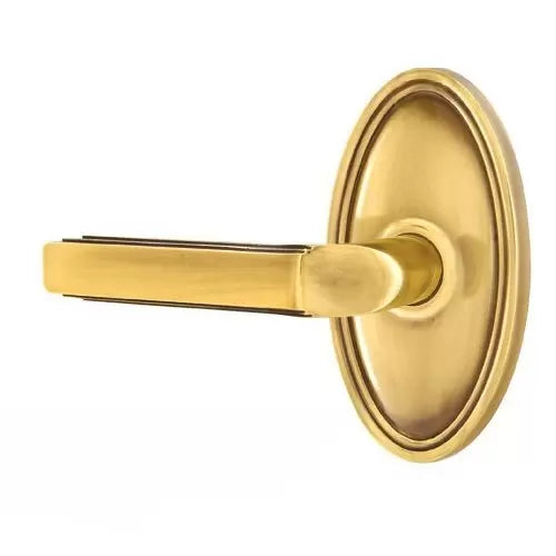 Emtek Milano Door Lever with Oval Rose by Emtek