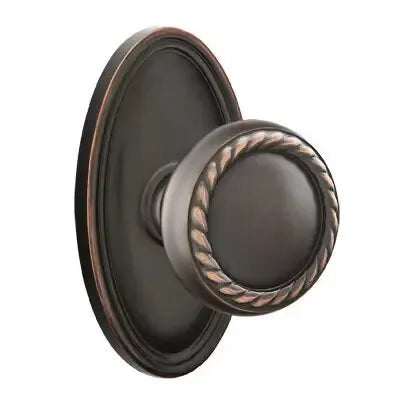 Emtek Rope Knob with Oval Rose by Emtek