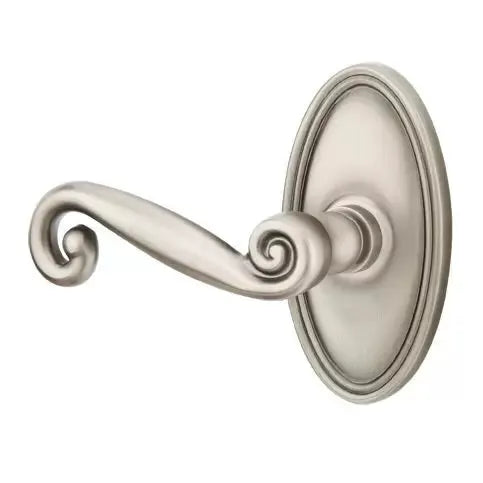 Emtek Rustic Door Lever with Oval Rose by Emtek