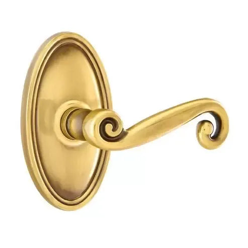 Emtek Rustic Door Lever with Oval Rose by Emtek
