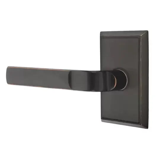 Emtek Aston Lever with Rectangular Rose by Emtek