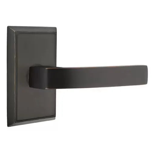 Emtek Breslin Lever with Rectangular Rose by Emtek