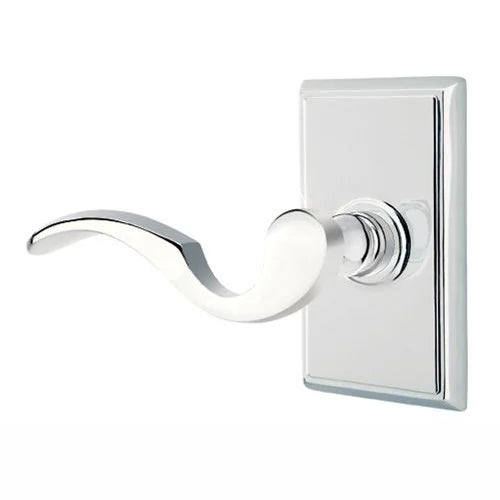 Emtek Cortina Door Lever with Rectangular Rose by Emtek