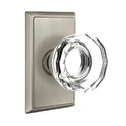 Emtek Lowell Door Knob with Rectangular Rose by Emtek