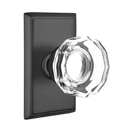 Emtek Lowell Door Knob with Rectangular Rose by Emtek