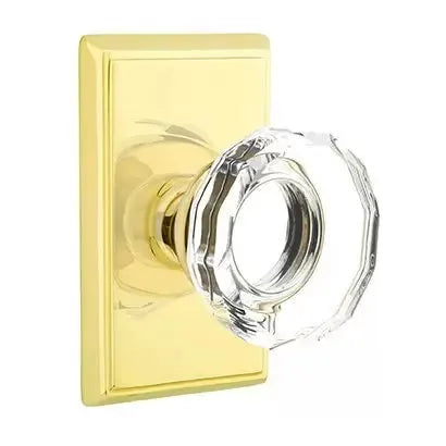 Emtek Lowell Door Knob with Rectangular Rose by Emtek