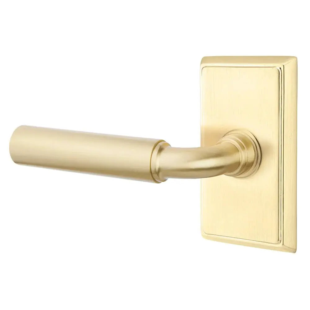 Emtek Manning Door Lever with Rectangular Rose by Emtek