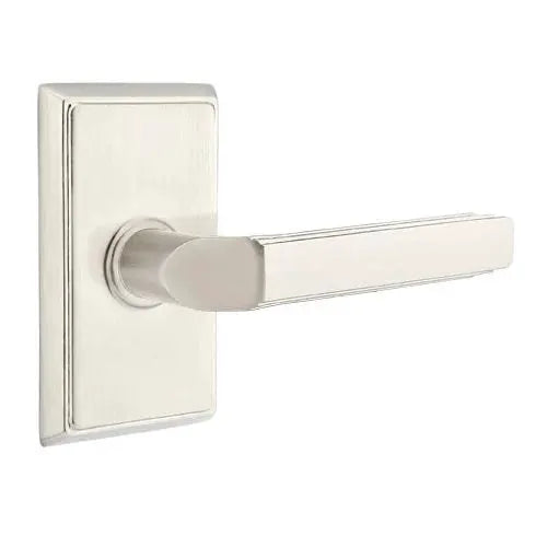 Emtek Milano Door Lever with Rectangular Rose by Emtek