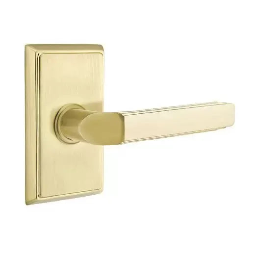 Emtek Milano Door Lever with Rectangular Rose by Emtek