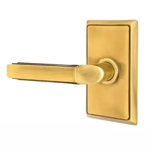 Emtek Milano Door Lever with Rectangular Rose by Emtek