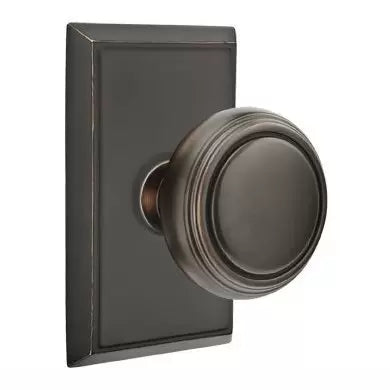 Emtek Norwich Door Knob with Rectangular Rose by Emtek