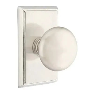 Emtek Providence Door Knob with Rectangular Rose by Emtek