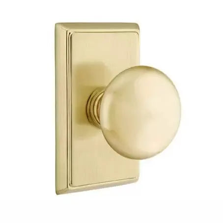 Emtek Providence Door Knob with Rectangular Rose by Emtek