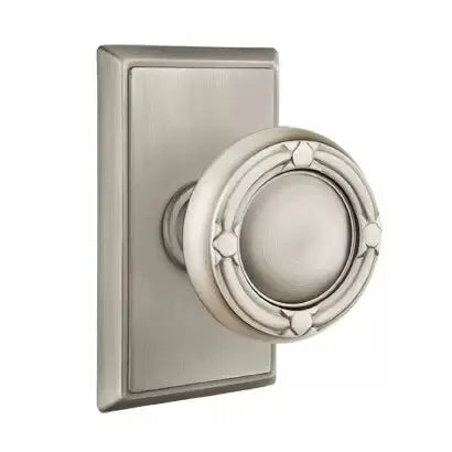 Emtek Ribbon and Reed Knob with Rectangular Rose by Emtek