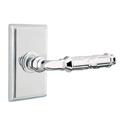 Emtek Ribbon and Reed Lever with Rectangular Rose by Emtek