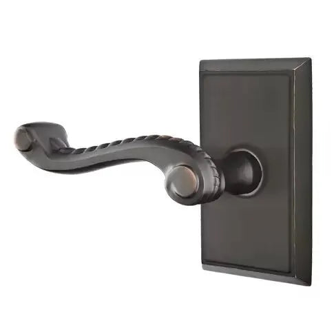 Emtek Rope Lever with Rectangular Rose by Emtek