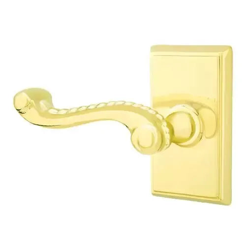 Emtek Rope Lever with Rectangular Rose by Emtek