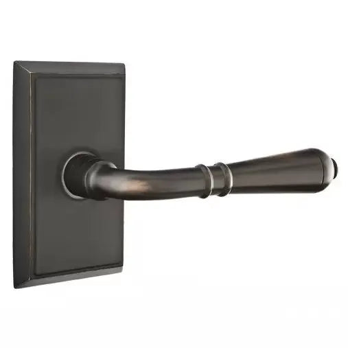 Emtek Turino Door Lever with Rectangular Rose by Emtek