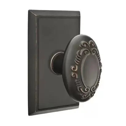 Emtek Victoria Knob with Rectangular Rose by Emtek