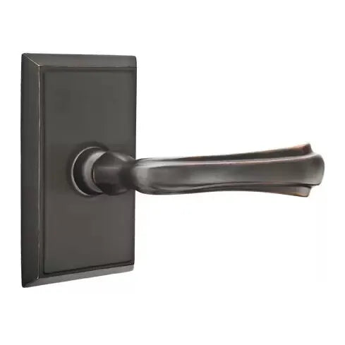 Emtek Wembley Lever with Rectangular Rose by Emtek