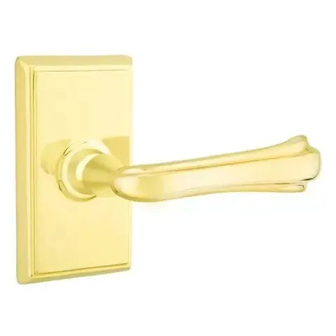 Emtek Wembley Lever with Rectangular Rose by Emtek