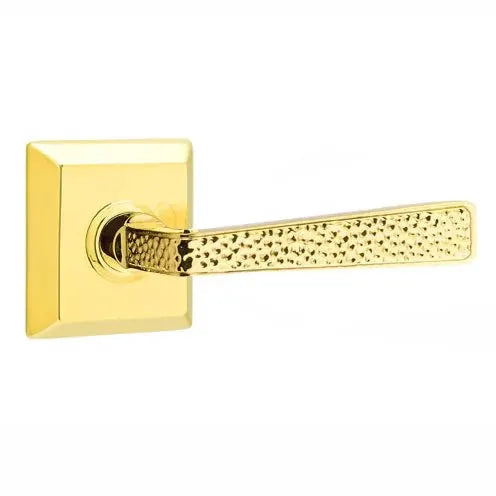Emtek Hammered Door Lever with Quincy Rose by Emtek