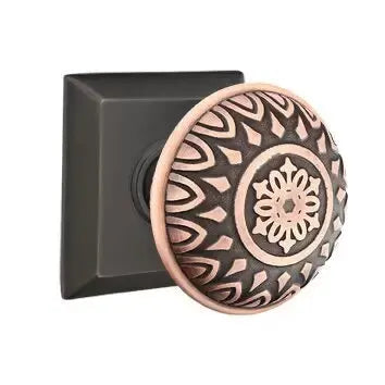 Emtek Lancaster Knob with Quincy Rose by Emtek