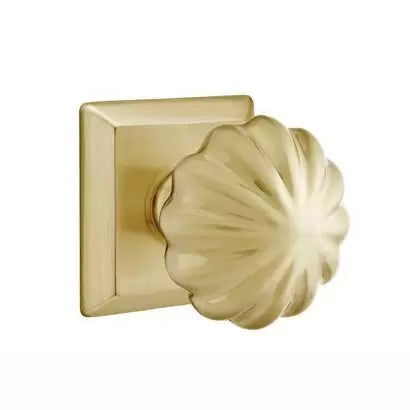 Emtek Melon Door Knob with Quincy Rose by Emtek