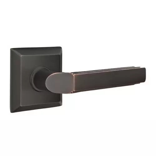 Emtek Milano Door Lever with Quincy Rose by Emtek
