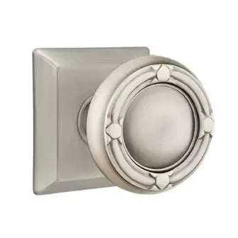 Emtek Ribbon and Reed Knob with Quincy Rose by Emtek