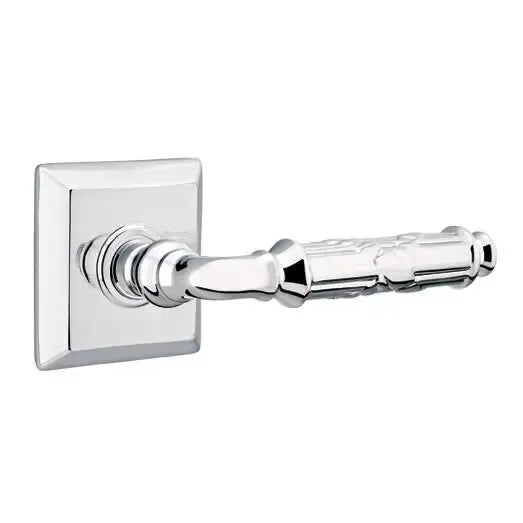 Emtek Ribbon and Reed Lever with Quincy Rose by Emtek