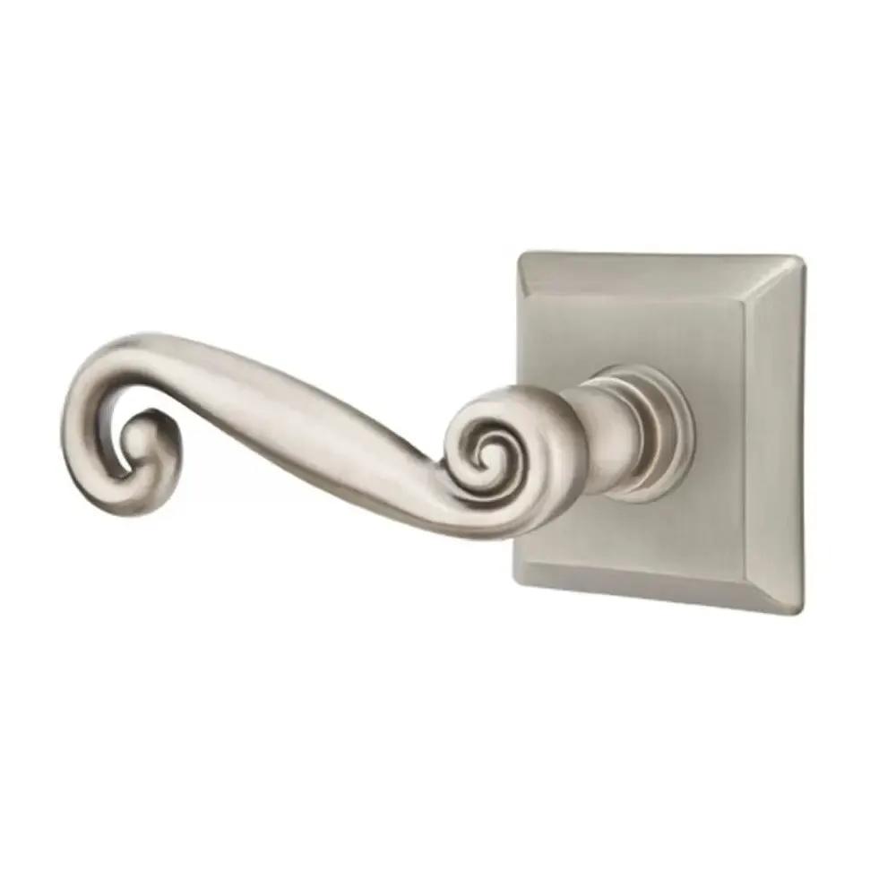 Emtek Rustic Door Lever with Quincy Rose by Emtek