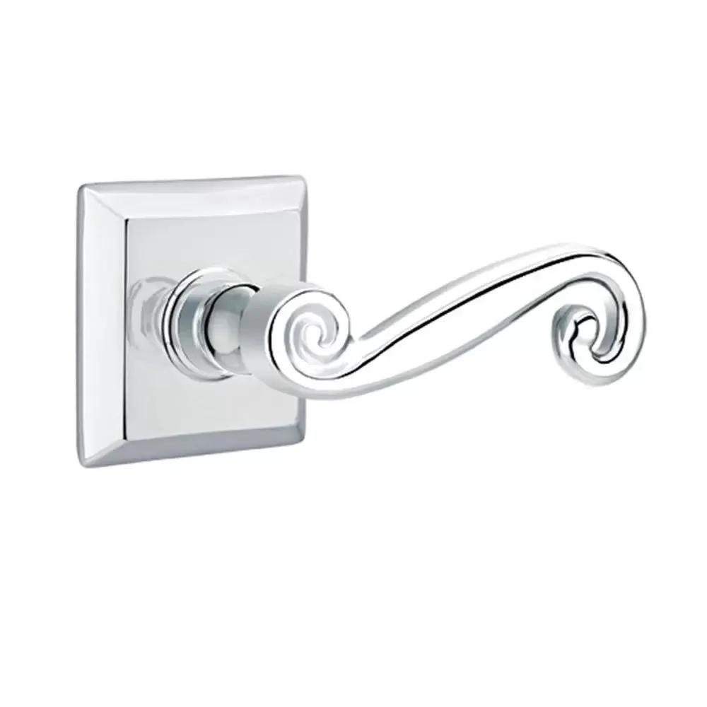 Emtek Rustic Door Lever with Quincy Rose by Emtek