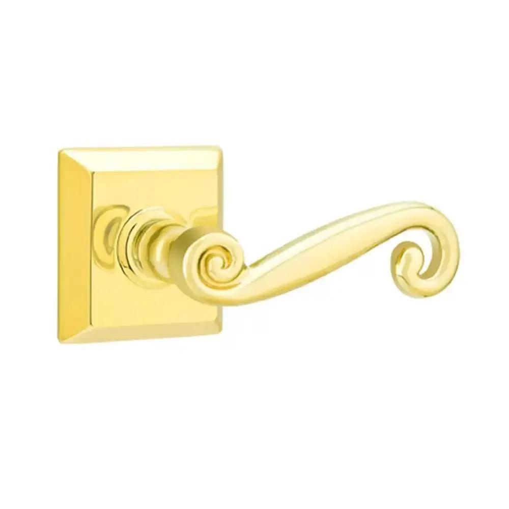 Emtek Rustic Door Lever with Quincy Rose by Emtek