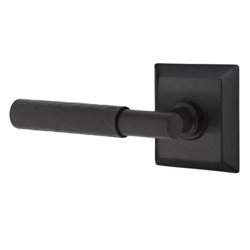 Emtek Hammered Lever with T-Bar Stem and Quincy Rose by Emtek