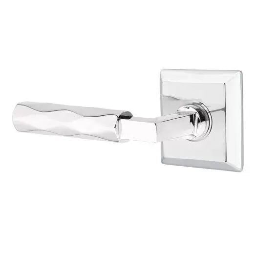 Emtek Tribeca Lever with L-Square Stem and Quincy Rose by Emtek
