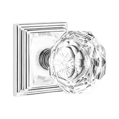 Emtek Diamond Door Knob with Wilshire Rose by Emtek