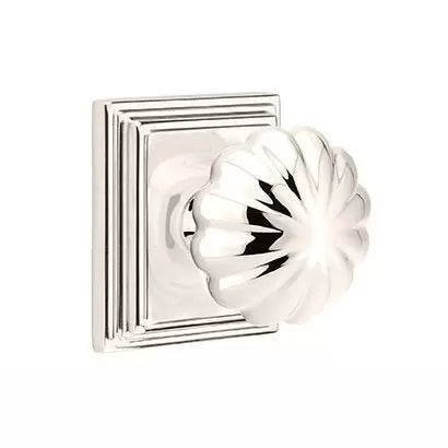 Emtek Melon Door Knob with Wilshire Rose by Emtek