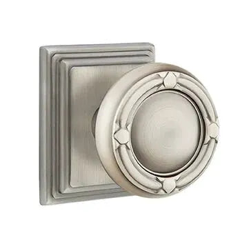 Emtek Ribbon and Reed Knob with Wilshire Rose by Emtek