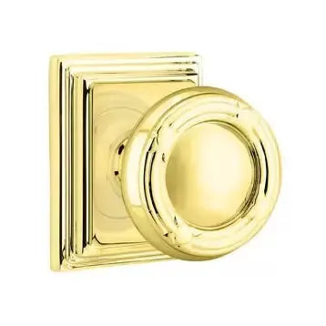 Emtek Ribbon and Reed Knob with Wilshire Rose by Emtek